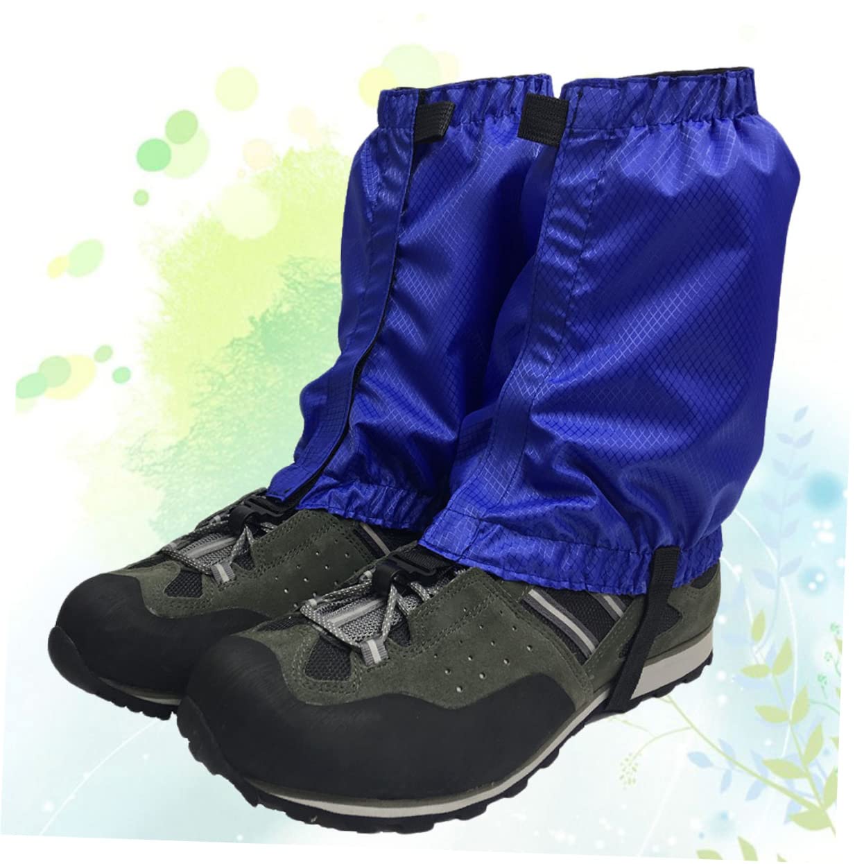 Happyyami 3 Paires guêtre pour la randonnée en Plein air guêtres de Chaussures de randonnée guêtres de Bottes de Neige Cheville Couvre Chaussure Impermeable guêtre de Marche imperméable Blue