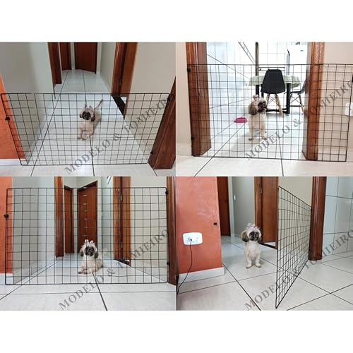 Grade Portão Proteção Pet Cachorro Cães Pequenos - Escolha Cor E Medidas - 60x80, 60x100 ou 80x100cm