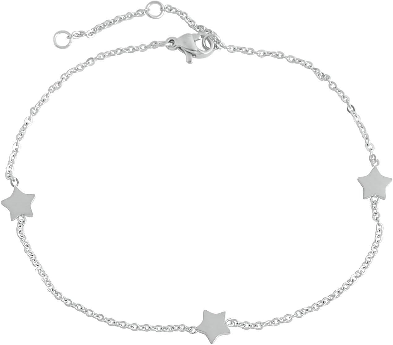 Edforce Stainless SteelCharms Anklet Foot Bracelet for Women