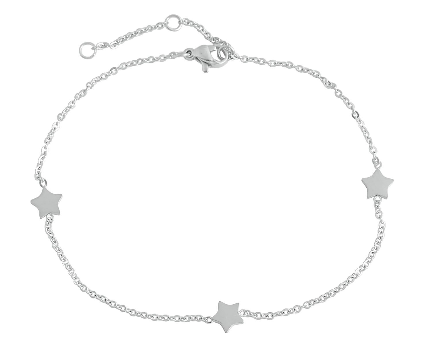 Edforce Stainless SteelCharms Anklet Foot Bracelet for Women