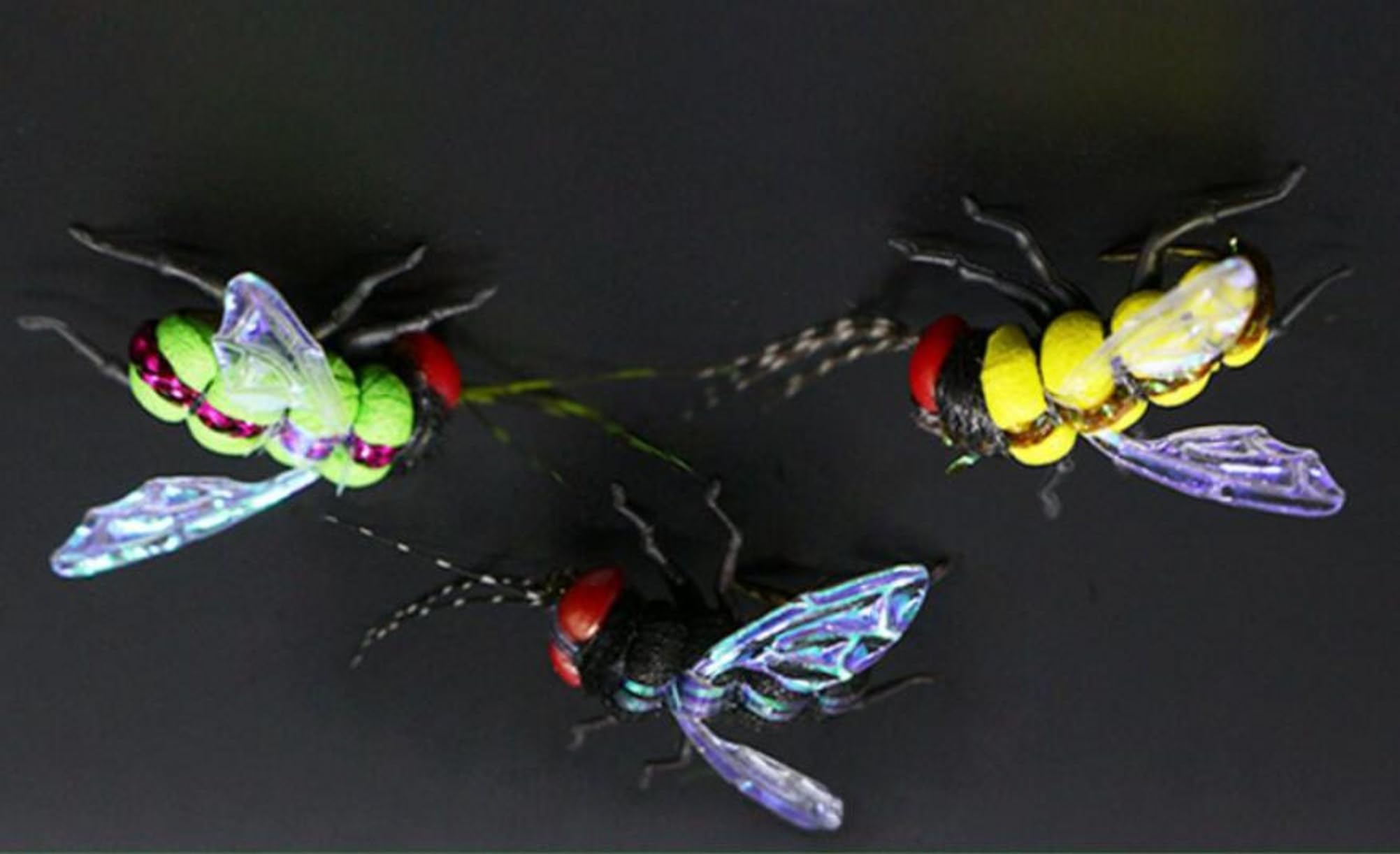 YJIUYUANQ Fishing Artificial Little Fly Fishing Lures Hook size14#,3PCS, AS SHOW