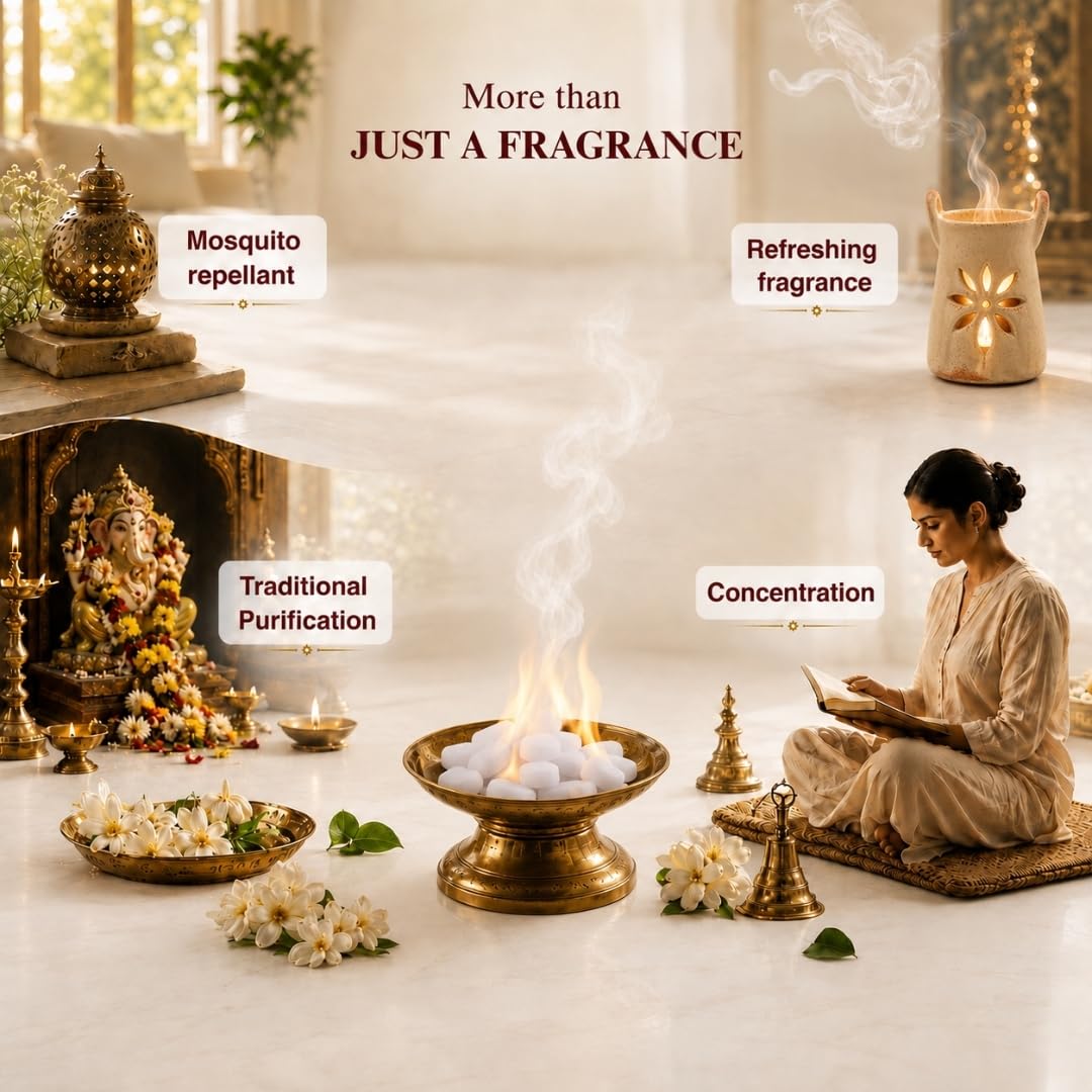 Natural Camphor Tablets for Puja & Aromatherapy -6