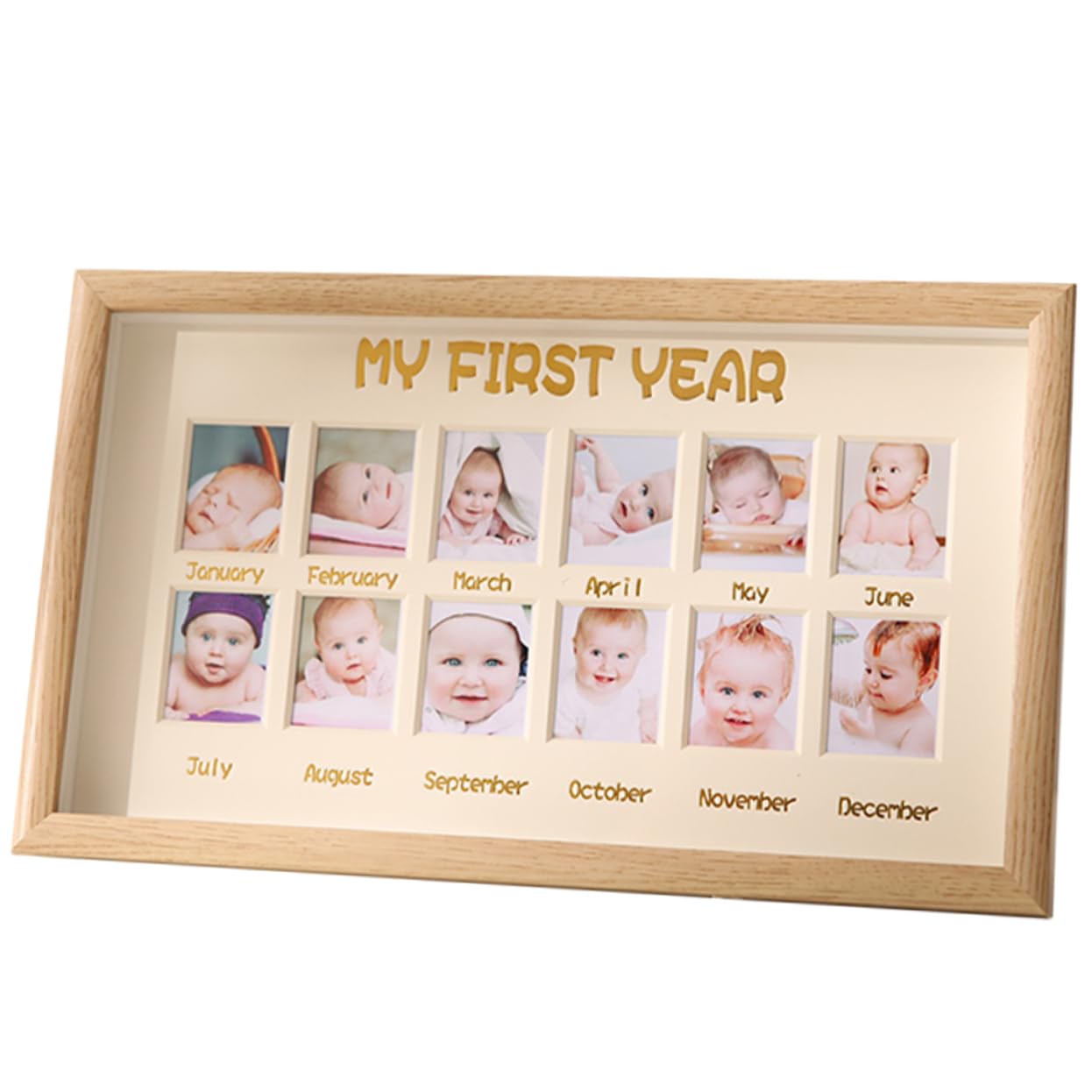 Photo Frame Table Frame 12 Months Baby First Year Photo Frame My First Year Pictures 12 Months For Baby First Year Girl Commemorate Mdf Boy Decorate