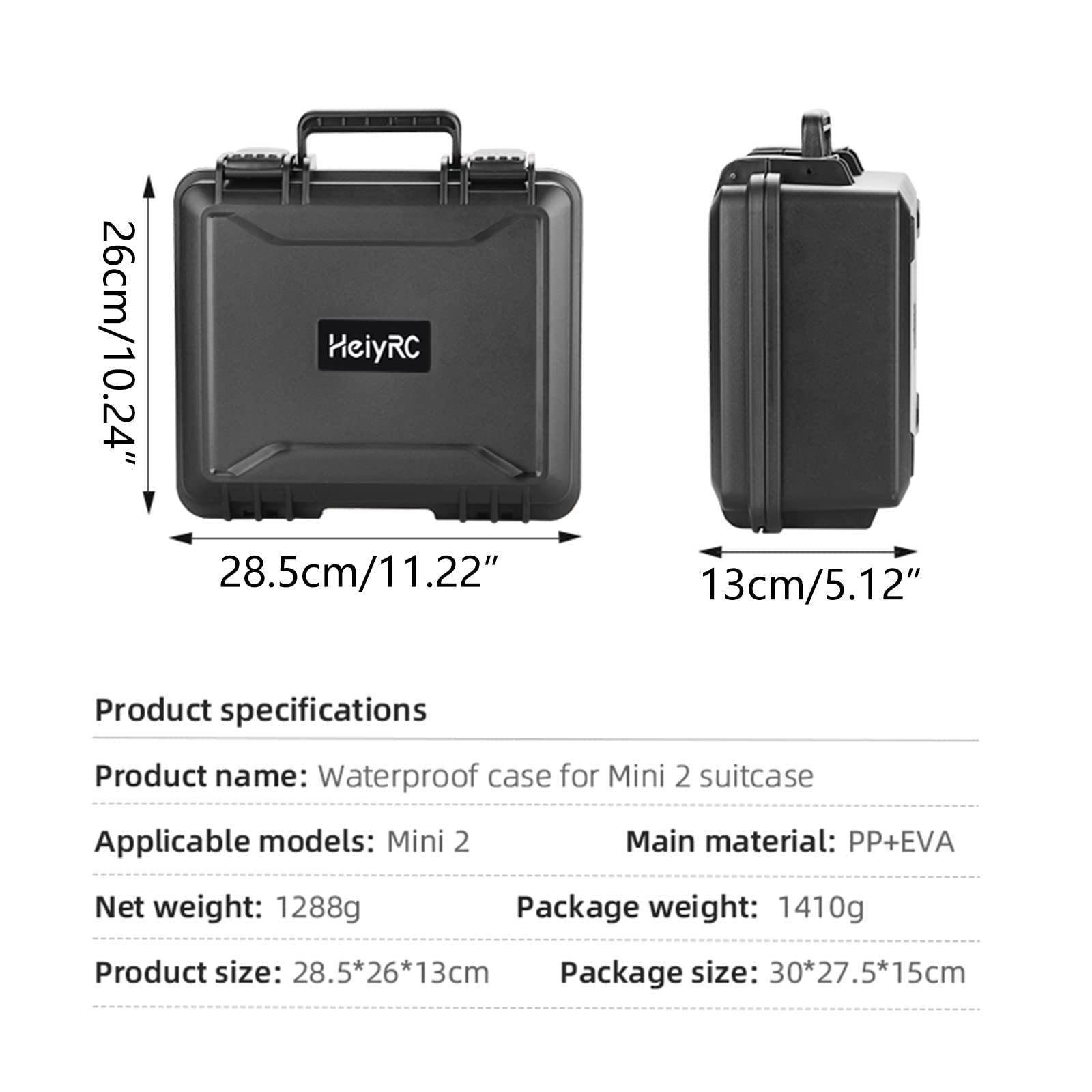 2 fundas de transporte rígidas para accesorios de dron de Shell, inserto de alta calidad, funda de transporte completa de proteínas antigolpes, organizador de viaje, protector de accesorios grande
