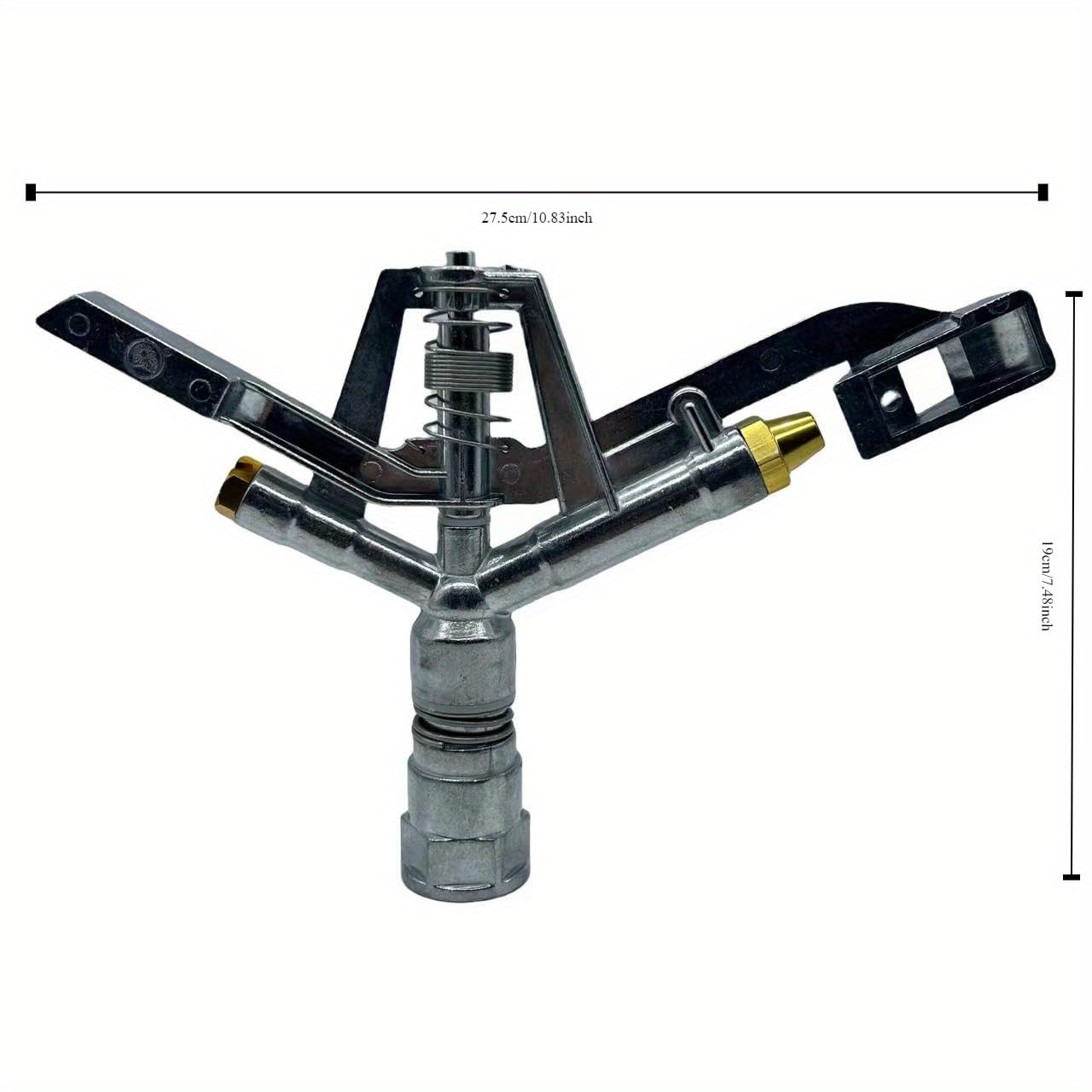 1inch Impact Sprinkler Lawn Sprinkler Head Garden Sprinkler Large Area Coverage Water Sprinklers