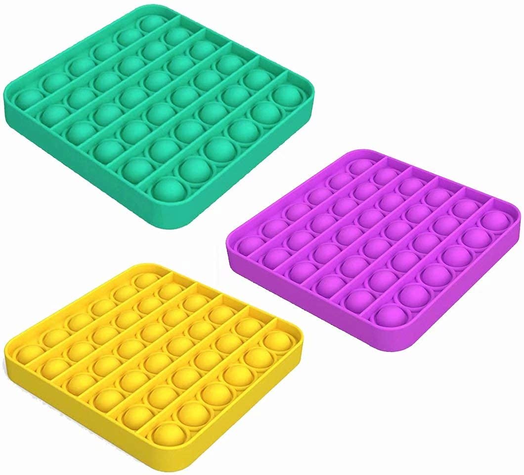 P-Plus International 3PCS Push pop Bubble Fidget Sensory Toy,Stress Relief and Anti-Anxiety Tools for Kids and Adults (Square,Green+Purple+Yellow) (B09HCHY6HL) Amazon Price History, Amazon Price Tracker