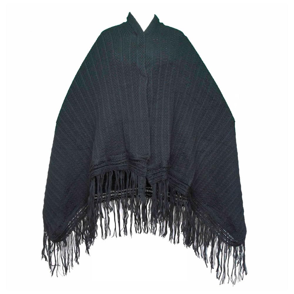SALAS - 1000 Scialle Donna Rugiada Rettangolare (Unità) Colore: Nero Taglia: G, Nero , F