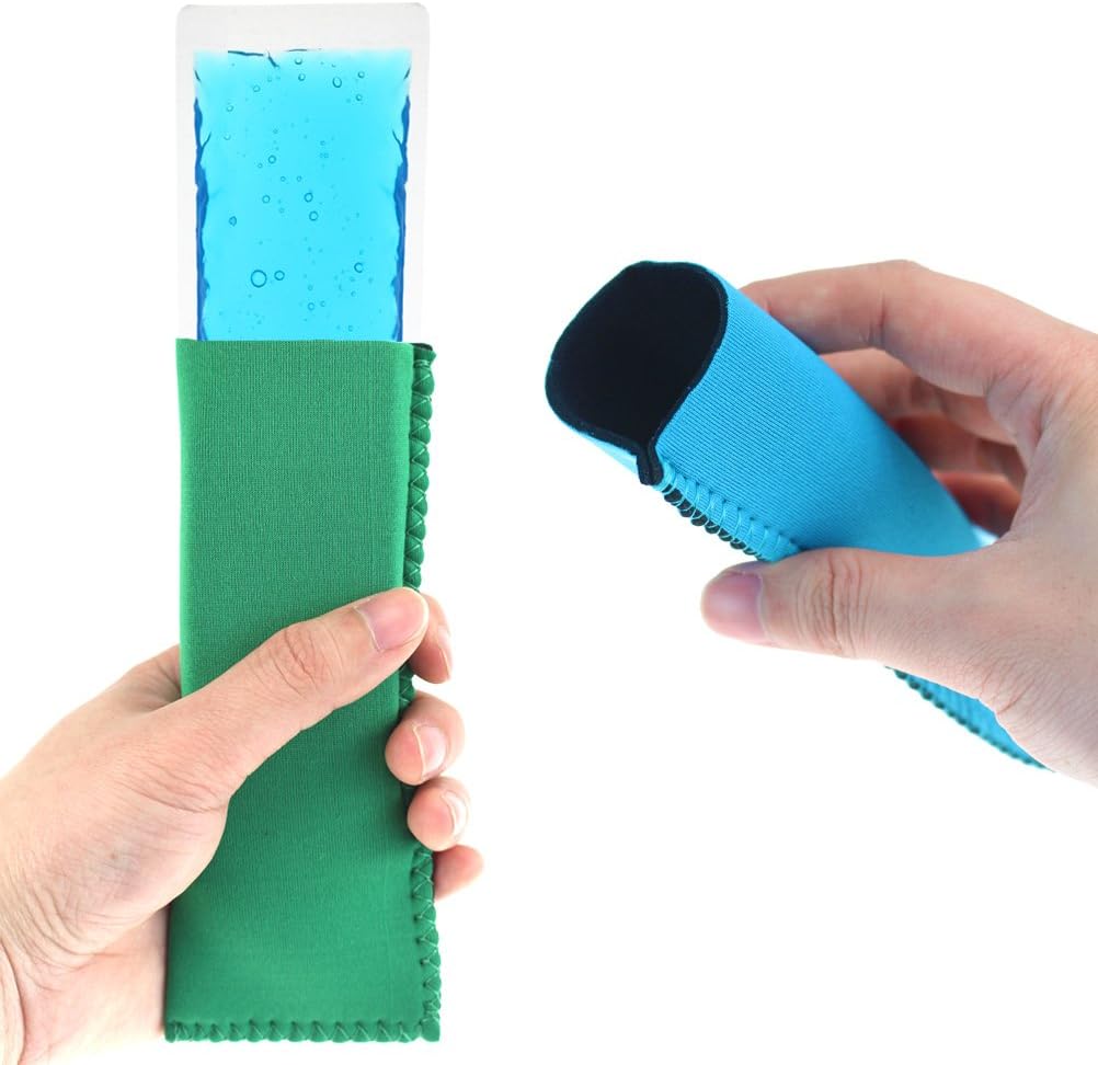 CREATRILL 10 Pack Ice Pop Sleeves Popsicle Holders Bags, Neoprene Fabric, 10 Colors