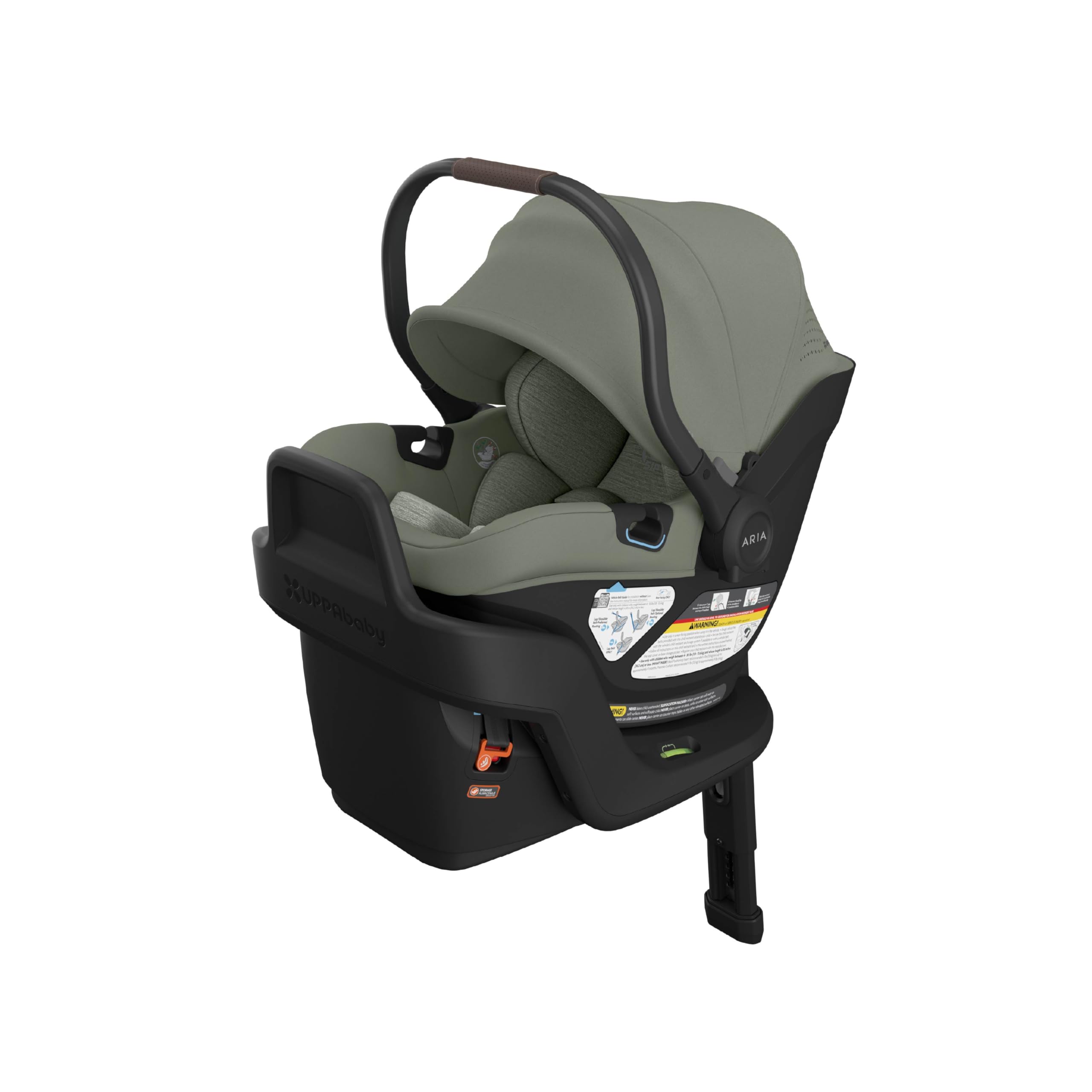 UPPAbaby Aria V2 Lightweight Infant Car Seat - Just Under 6 lbs - Base with Load Leg + Infant Insert + All-Weather FootCover Included - Direct