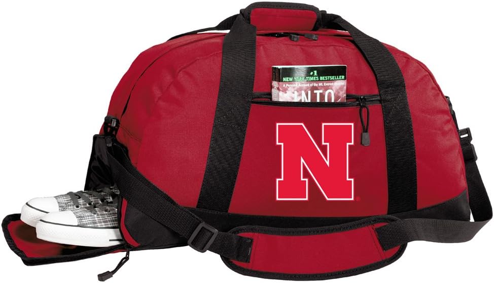 University of Nebraska Duffle Bags - Nebraska Huskers Gym Bag w/SHOE POCKETS