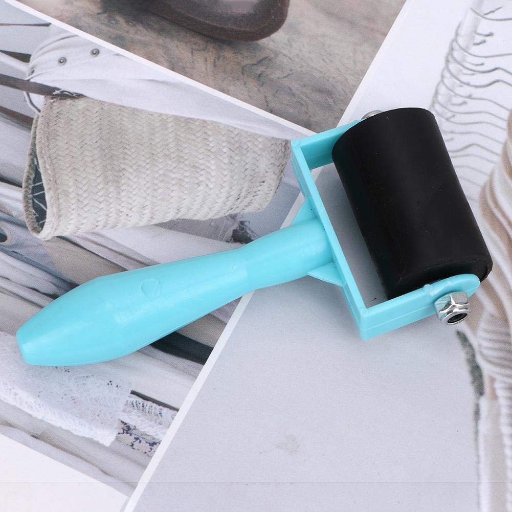 Naroote ????????????????????? ???????????????????????? ???????????????????????? ????????????????????? Printmaking Brayer, 3.5cm Plastic Handle Printmaking Brayer Ink Painting Rubber Roller Art Stamping Tool(Blue)