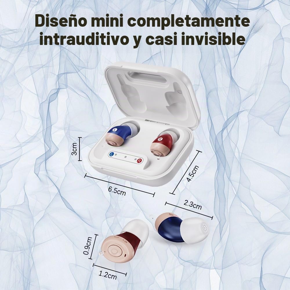 JINGHAO 2 amplificadores de sonido recargables con caja de carga portátil