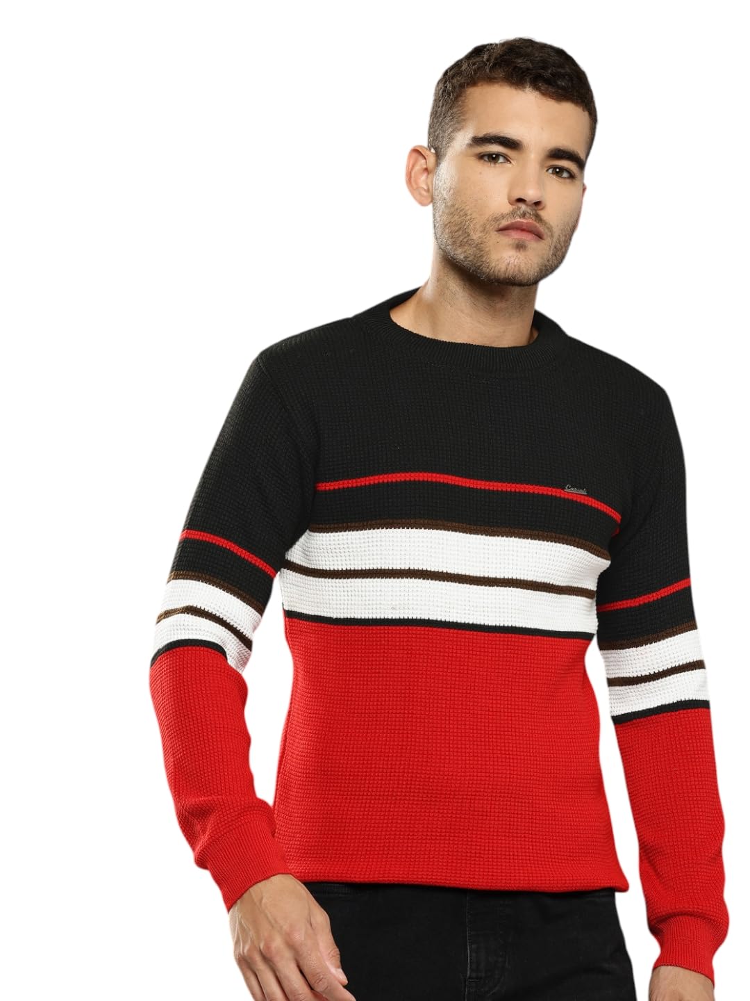 aarika Mens Winter Wear Black Colour Solid Woolen Sweater-picture-44