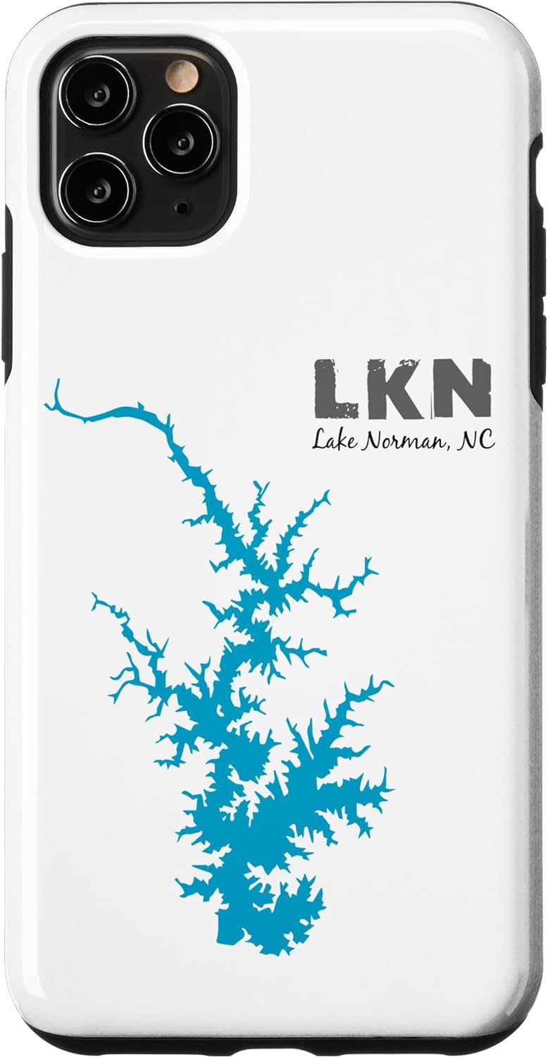 LKN Lake Norman North Carolina State Gift Map of Lake Norman Case for iPhone 11 Pro Max