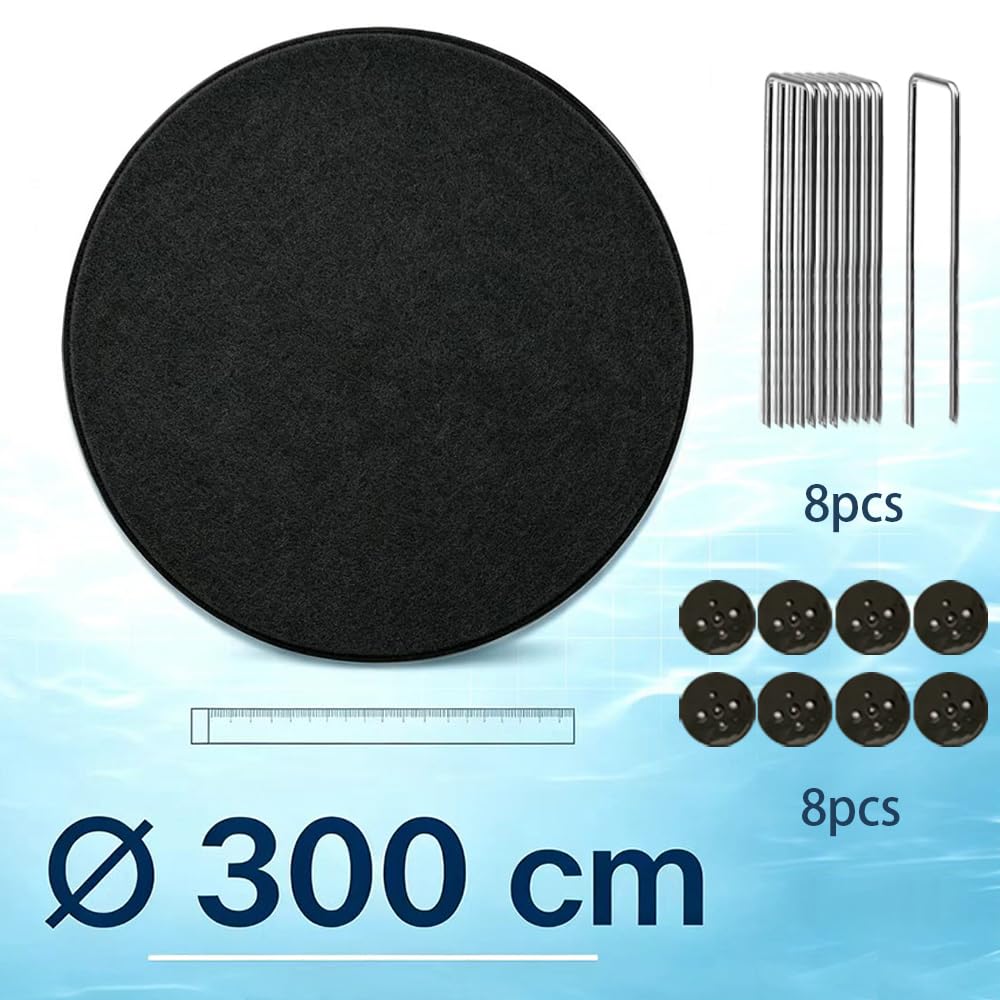 Anyingkai Tapis de Sol pour Piscine Ronde 4m, Tapis Piscine Hors Sol AntidéRapant et Ultra Absorbante, Pliable Tapis sous Piscine Hors Sol, Tapis Spa pour L'extérieur et L'intérieur