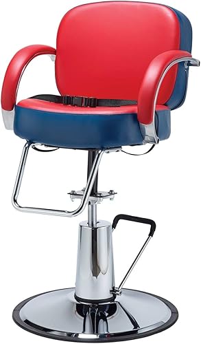 Pibbs 3270 Ragusa Silla de estilo infantil para salones profesionales y spas, equipada con una correa de seguridad, se ajusta de 24 a 31 pulgadas,