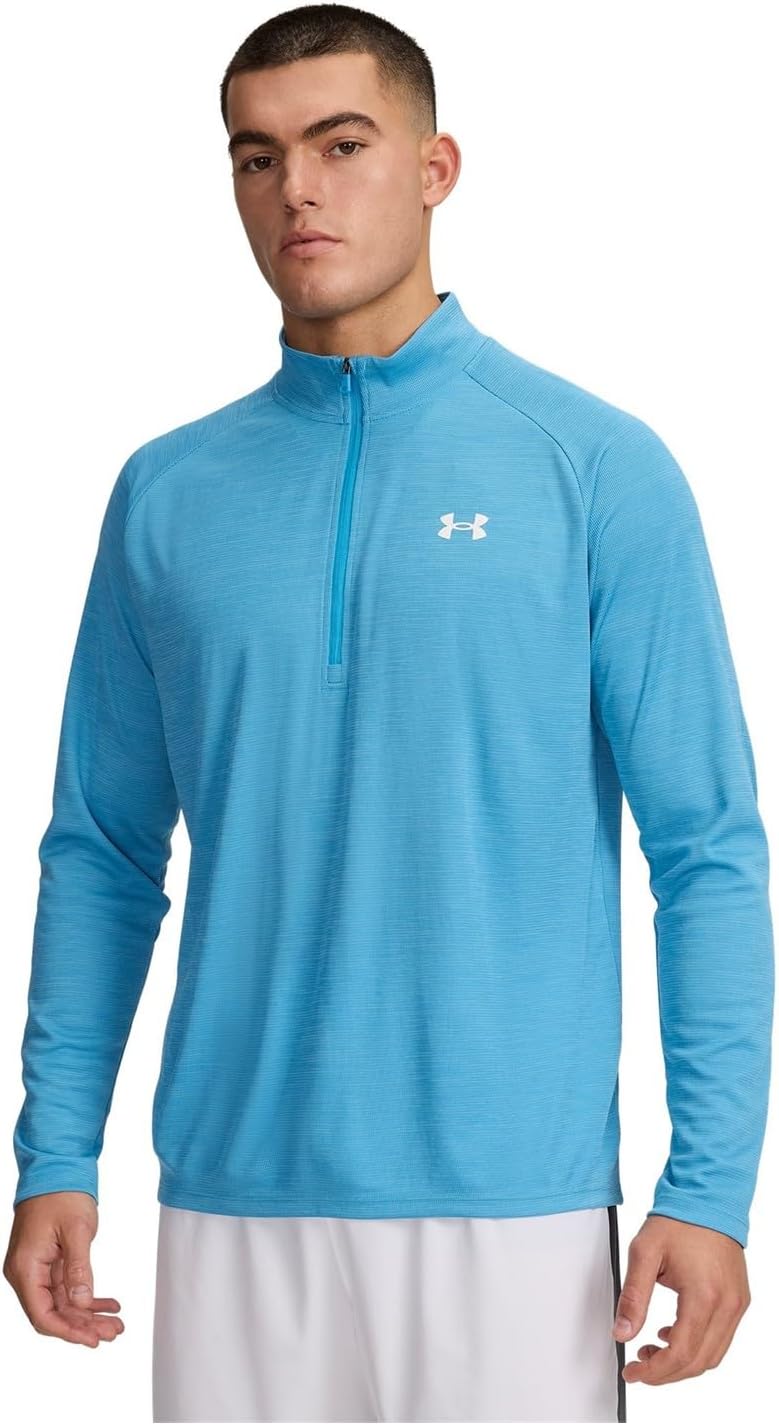 Under Armour Mens Tech Textured Half Zip Long Sleeve - Image 2