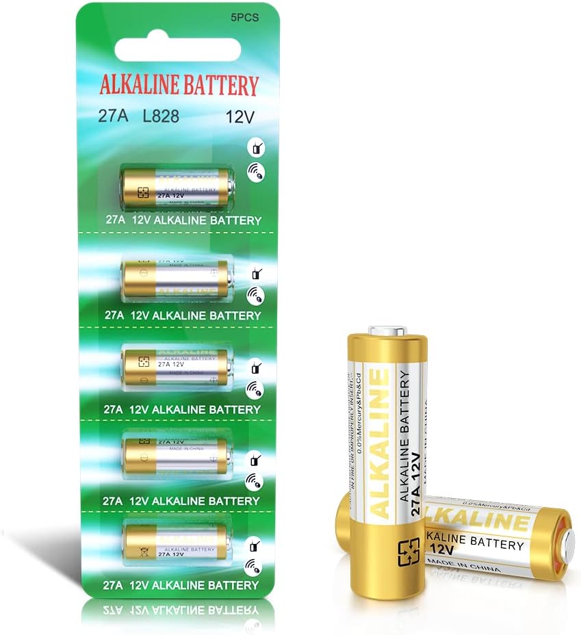 27A 12V Alkaline Batteries V27A LR27A MN27 L828 A27 12V Battery Pack of 5