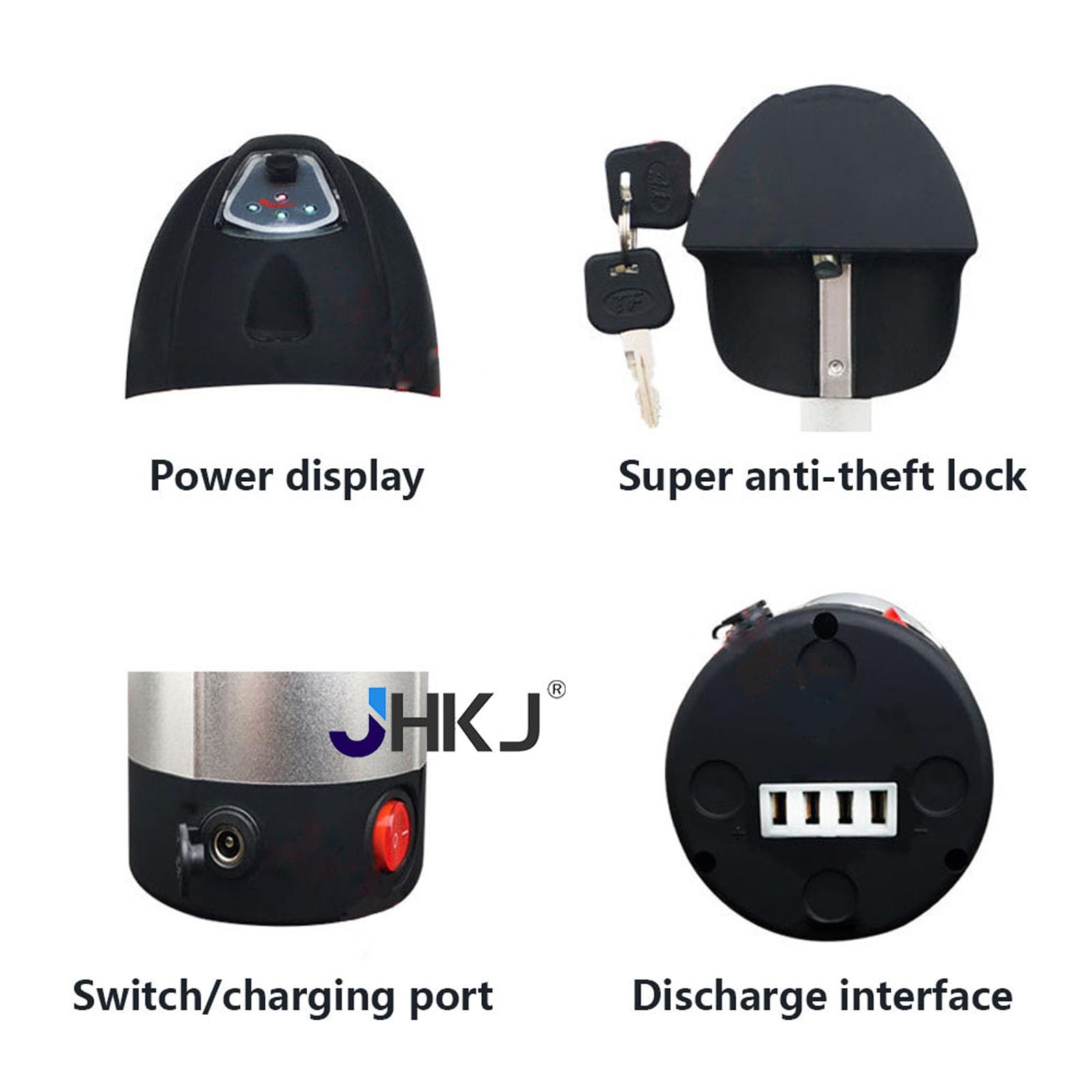 Akumulator litowo-jonowy 36V Akumulator litowo-jonowy 48V Akumulator litowo-jonowy 48V 10Ah 12Ah do zestawów silnikowych 100W 200W 350W 500W 550W z ładowarką i światłem LED