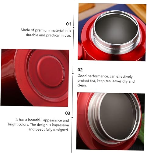 Miniatura 5 de TIDTALEO Recipientes de comida de té de acero inoxidable a granel jarrones contenedores de velas contenedor de almacenamiento de té tarro de lata