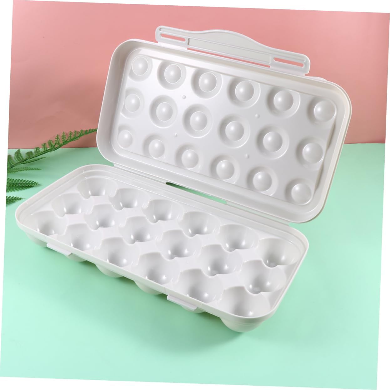 Angoily 6 Pcs Egg Holer Clear Container with Lid Travel Fridge Containers for Food Magazine Holder Egg Holder for Fridge Egg Tray for Travel Tray Drawer Tray Crisper Superimposed