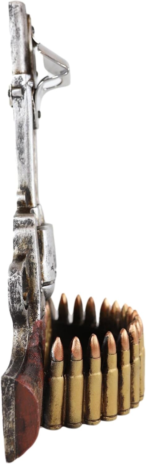 Ebros Gift Rustic Western Cowboy Outlaw Dual Revolver Pistols Guns Wall Mounted Bottle Cap Opener With Bullet Shells Casings Catcher Basin Wild West Country Themed Decorative Accent