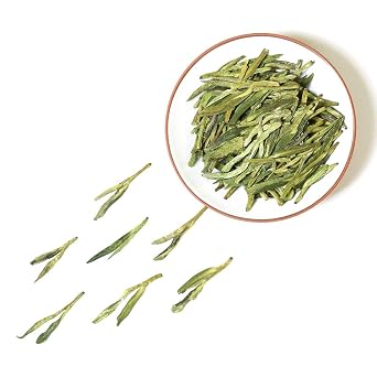 GOARTEA Bai Cha Long Jing Green Tea - 250g / 8.8oz Premium Grade - Spring Anji Baicha Longjing - White Dragon Well Chinese Green Tea Loose Leaf