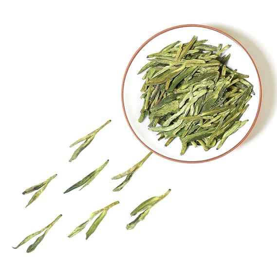 GOARTEA Bai Cha Long Jing Green Tea - 250g / 8.8oz Premium Grade - Spring Anji Baicha Longjing - White Dragon Well Chinese Green Tea Loose Leaf