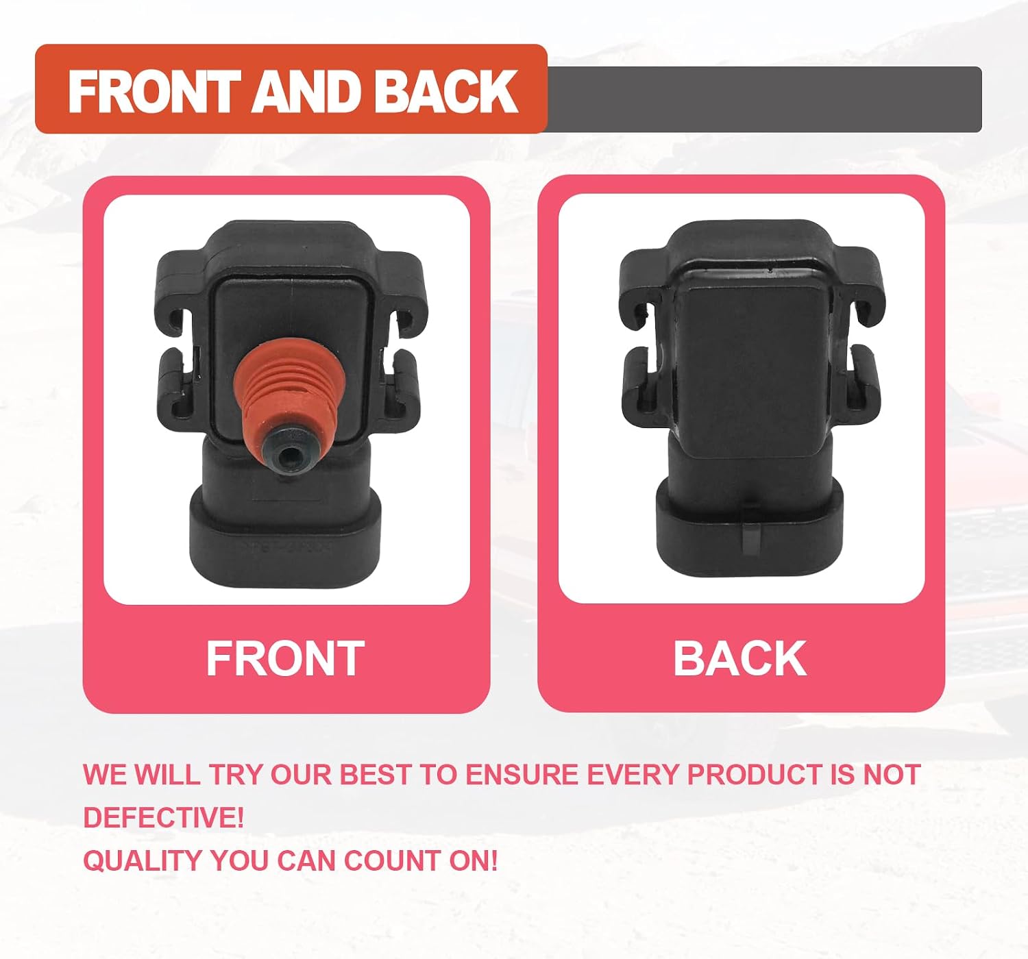 3-Pin Manifold Absolute Pressure Map Sensor -Professional Compatible with Buick Chevrolet Cadillac GMC GM 16187556 12569240 213-796 12614973