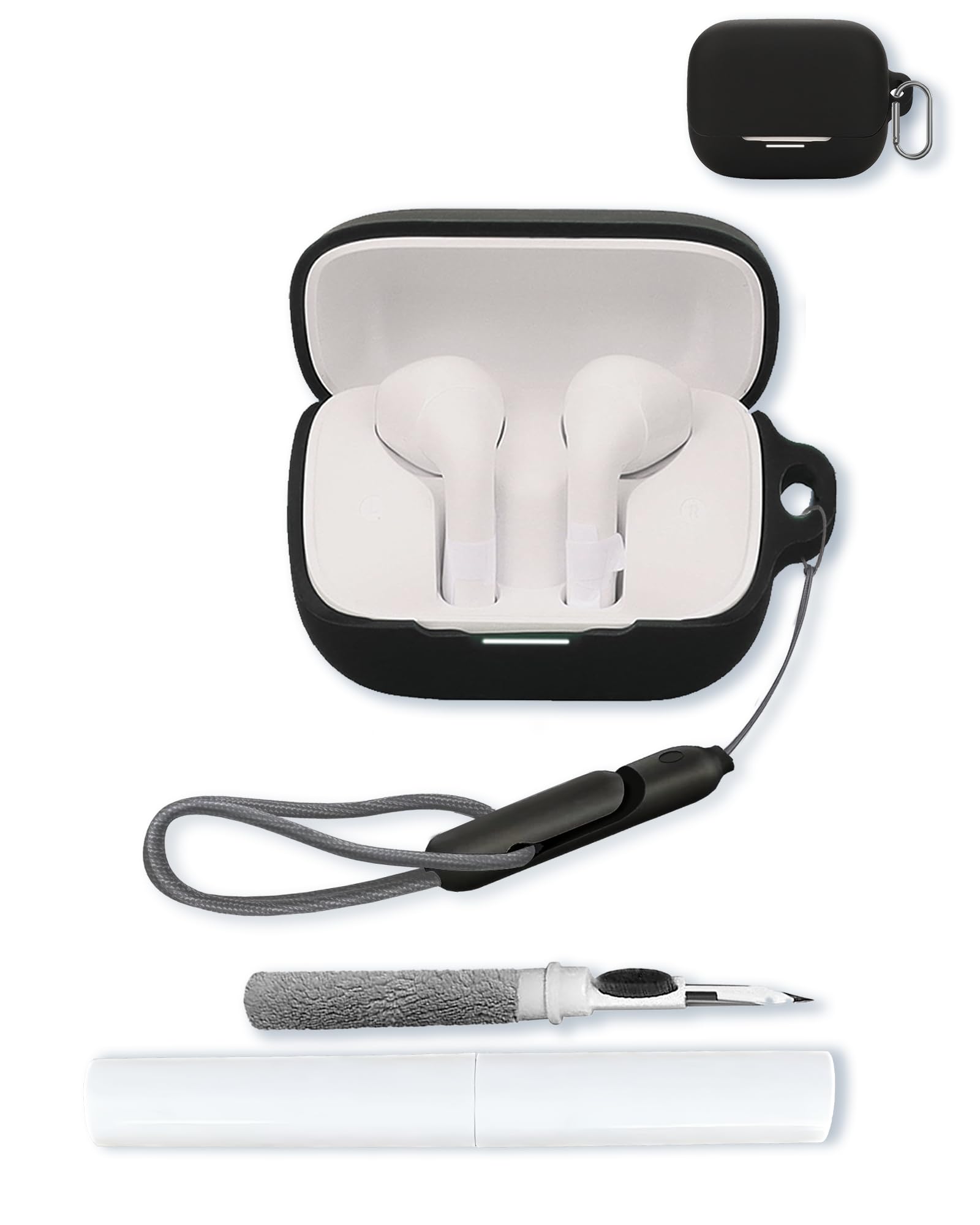 generic Silicone Case Compatible with Soundcore K20i (2024) with Keychain,Cleaning Kit and Lanyard, Soft Protective Shockproof Cover Wireless Earbuds