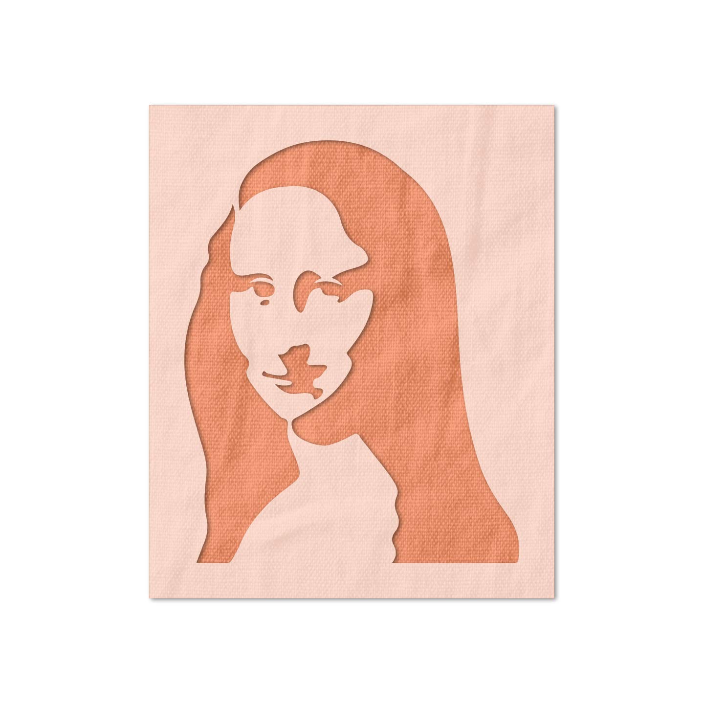 Stencil Stop Pochoir Mona Lisa - Réutilisable pour projets de bricolage, peinture, dessin, artisanat - Plastique Mylar 14 mm (24,1 x 30,5 cm)