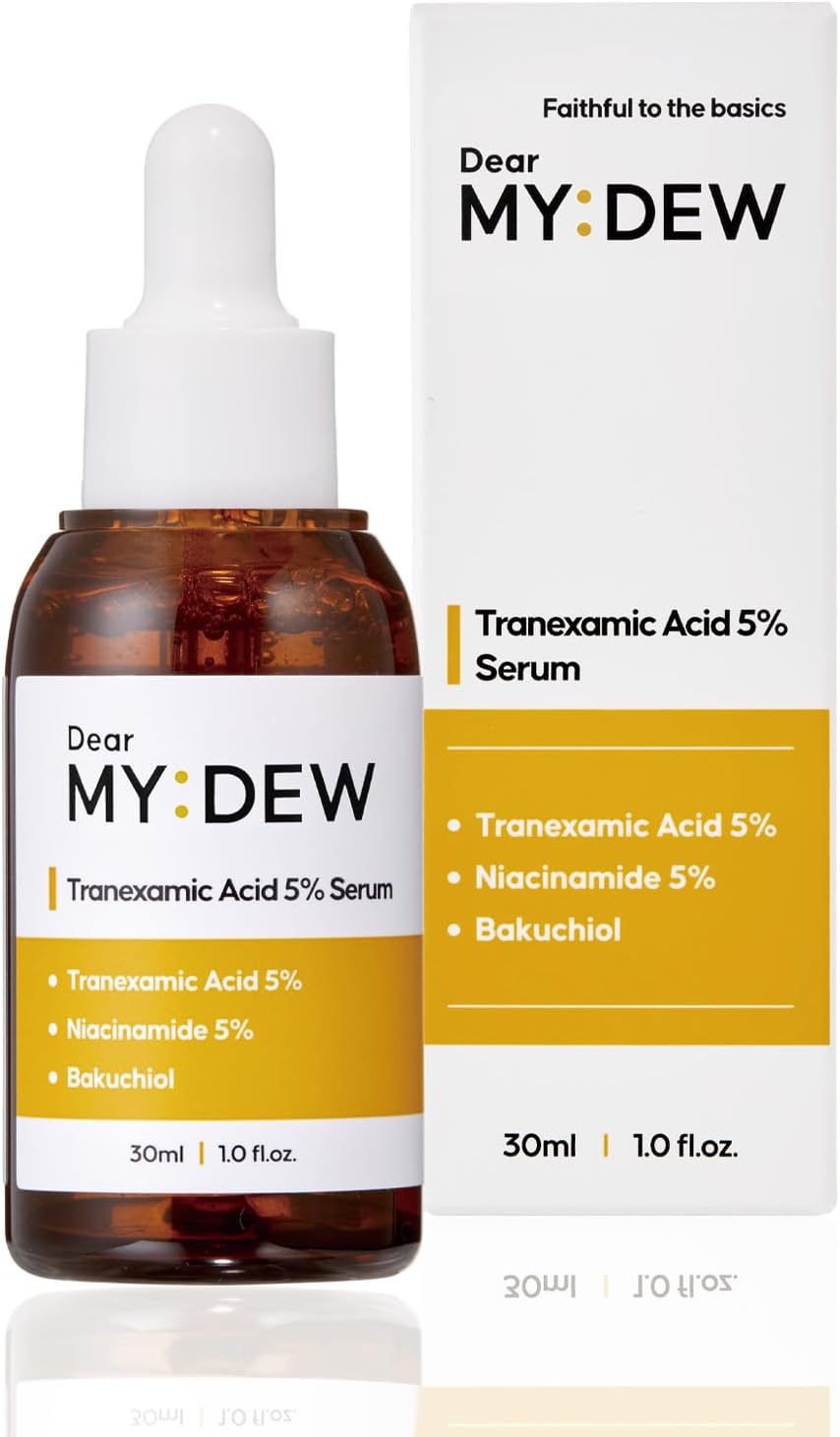5% Tranexamic Acid Serum with 5% Niacinamide, Bakuchiol, Discoloration Correcting Serum, Faded Hyperpigmentation, Dark Spot, Acne Acar, Sun Spots, Blemish Remover, Korean Skincare,1Fl Oz
