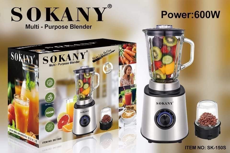 Sokany Stainless Steel Blender SK-150S 2 Sokany Stainless Steel Blender