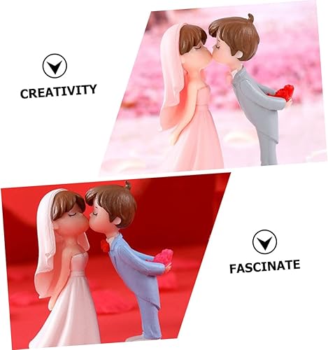 Miniatura 6 de ARTIBETTER 10 pares de adornos de boda para parejas, adornos para parejas y para la señora para tartas de boda, decoración de estatua de pareja de