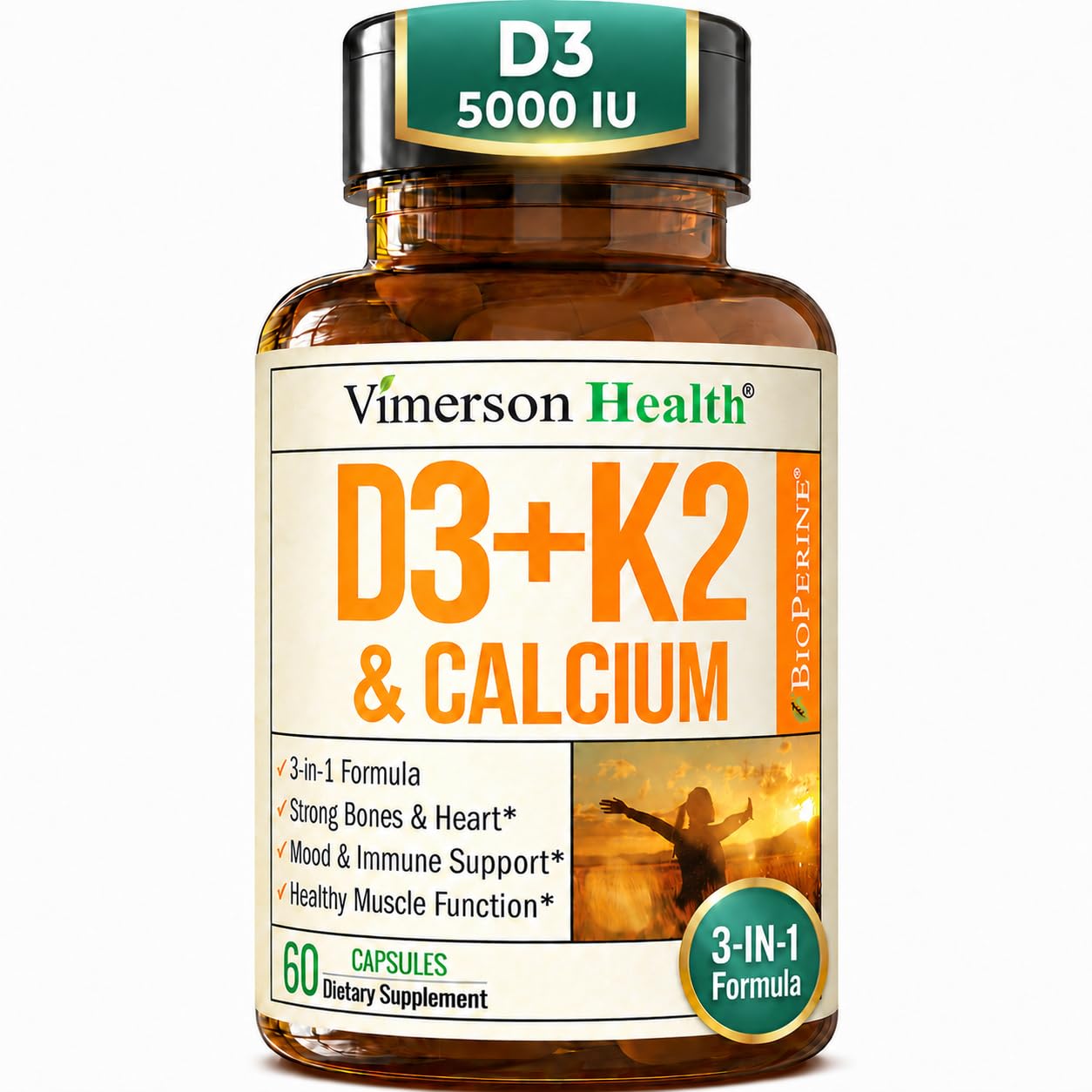 Vitamin D3 K2 Calcium Supplement