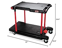 Vista 8 de Rubbermaid Commercial Convertible Utility Cart, Negro, fg430000bla