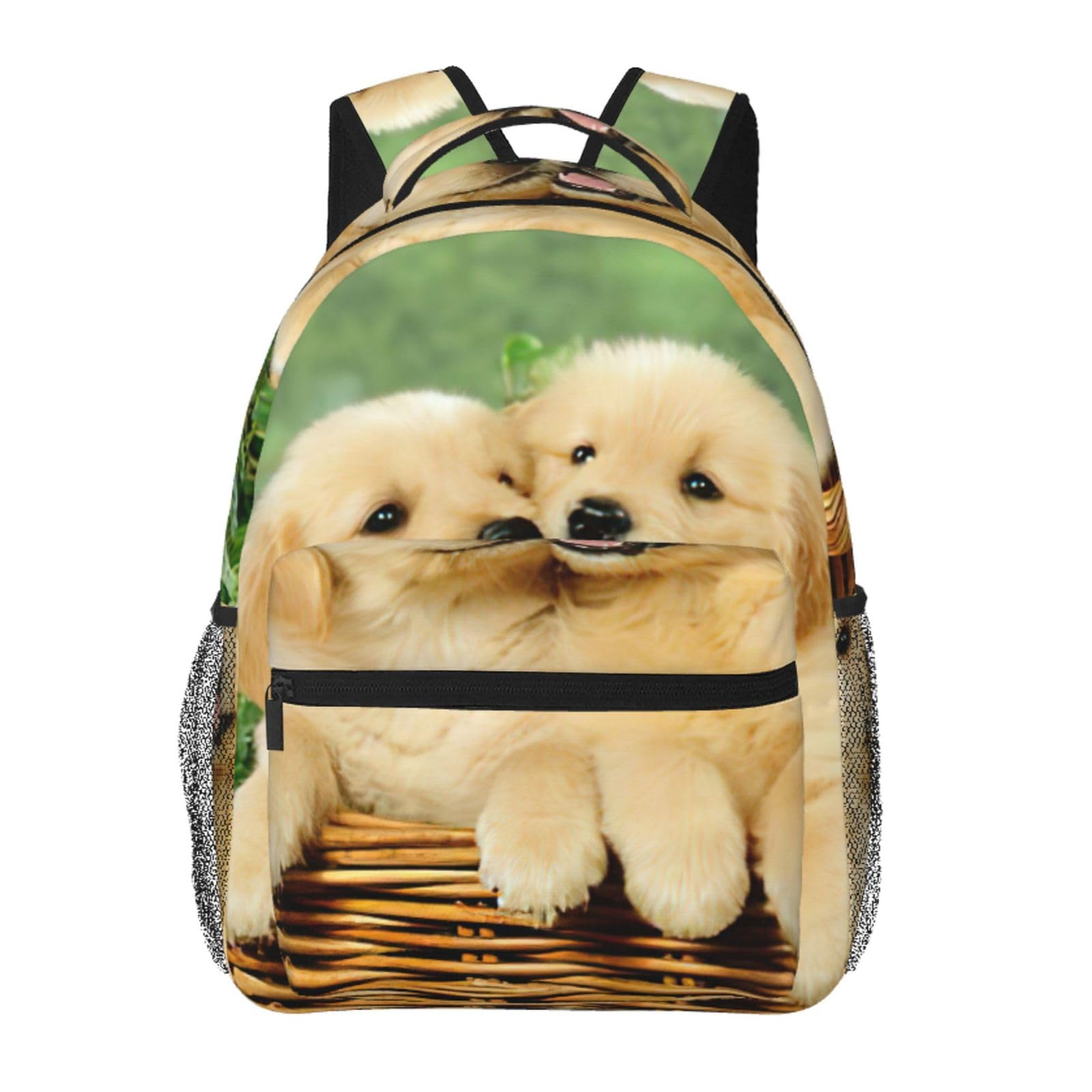Mochila para laptop con estampado de cachorro impermeable y lavable para el día a día 6