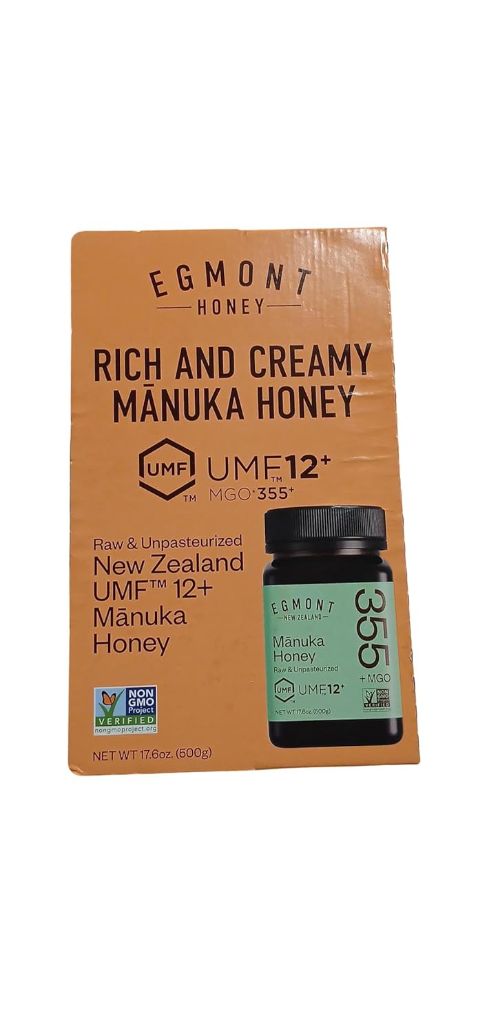 Egmont New Zealand Mānuka Honey UMF 12+ – Raw & Unpasteurized, Premium Authentic MGO Certified Honey