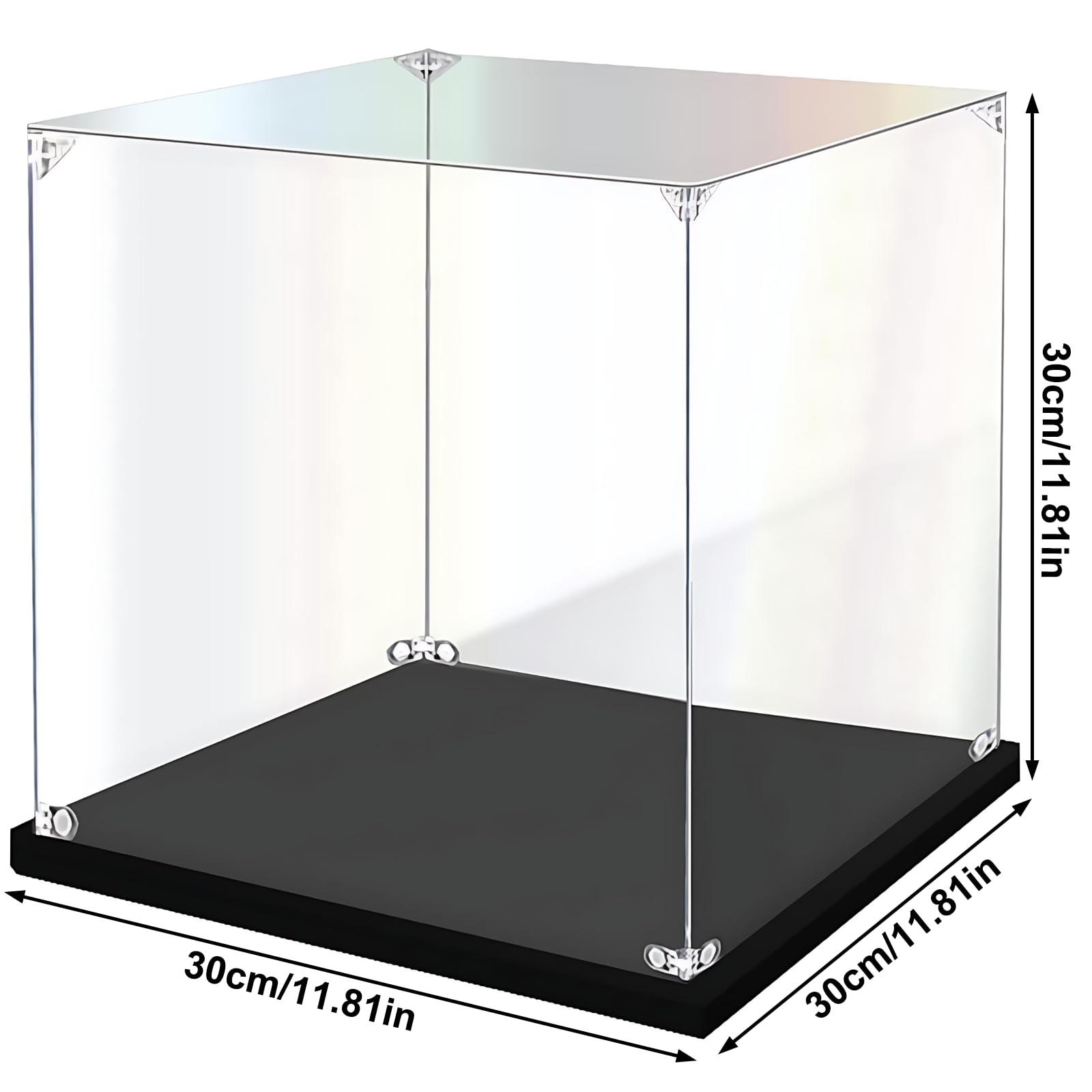 Acrylic Clear Display Case with Black Base - Image 2