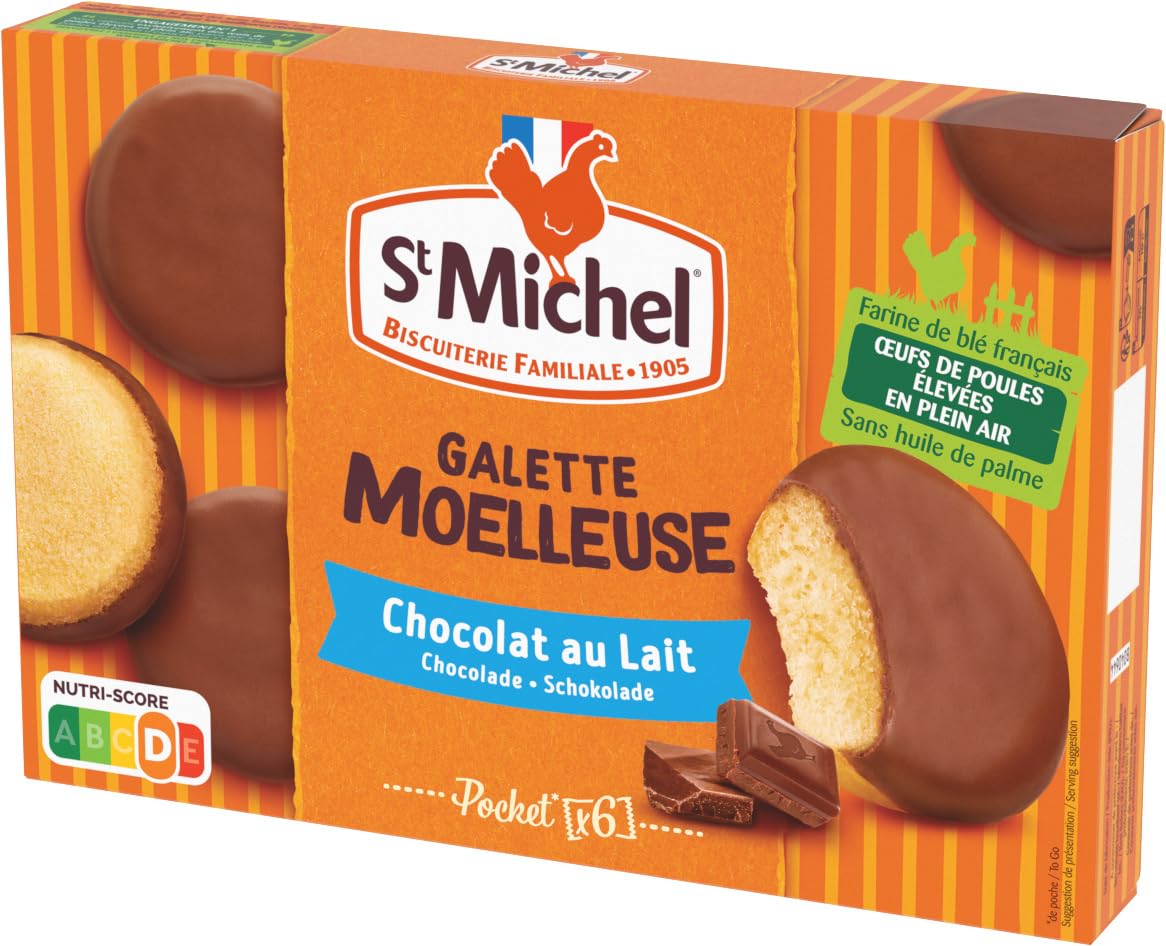 ST MICHEL - Molde suave para tartas con chocolate con leche, 9 paquetes de 180 g
