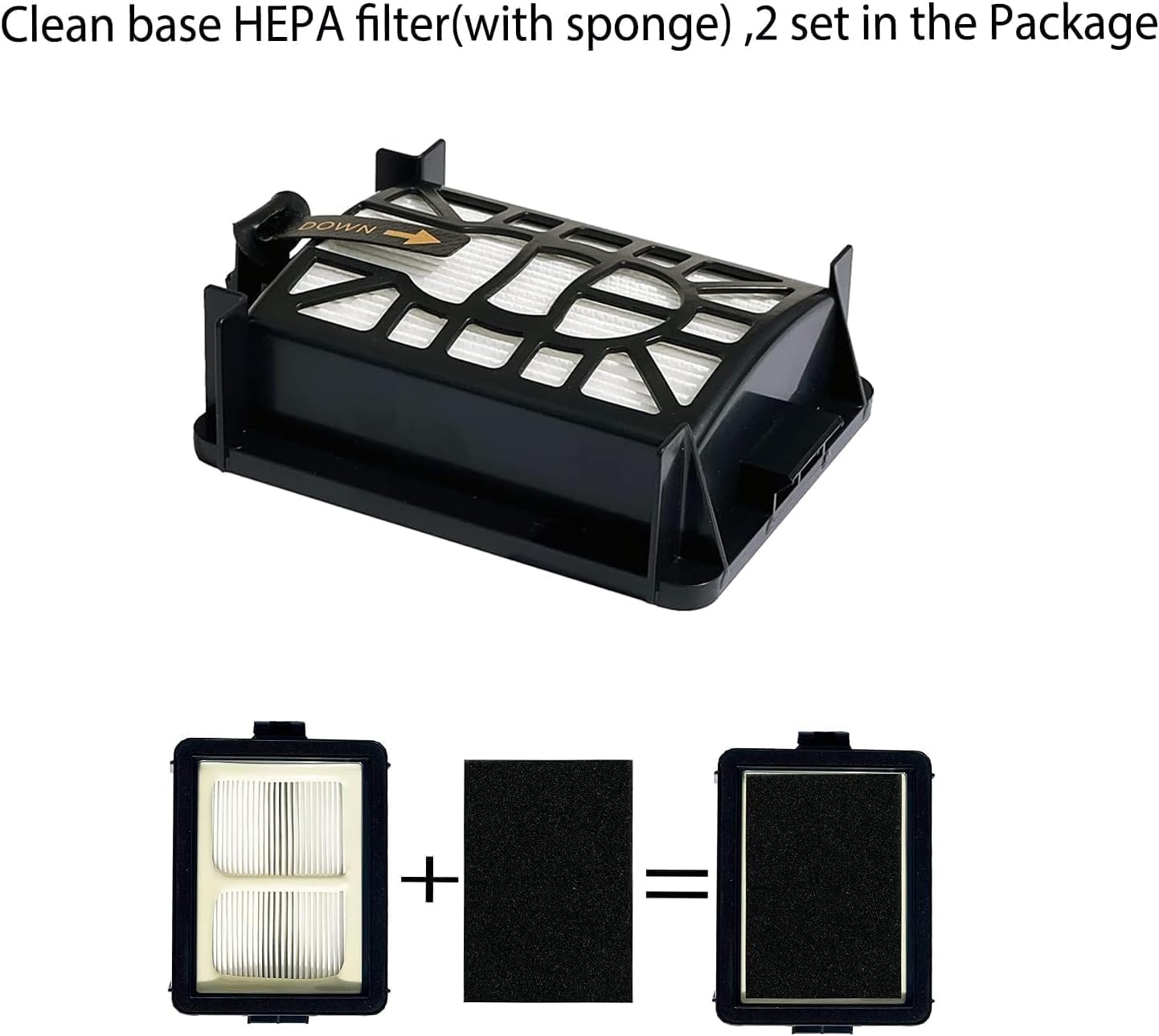 Replacement Parts for Shark UR2360S UR2360 UR2360EEUS Ultra Robot Vacuum Accessories Kit :2 Main Roller Brush/1 Cover 5 HEPA Filters 3 Foam 2 Primary Filter 8 3-Arm Sweep Side Brushes