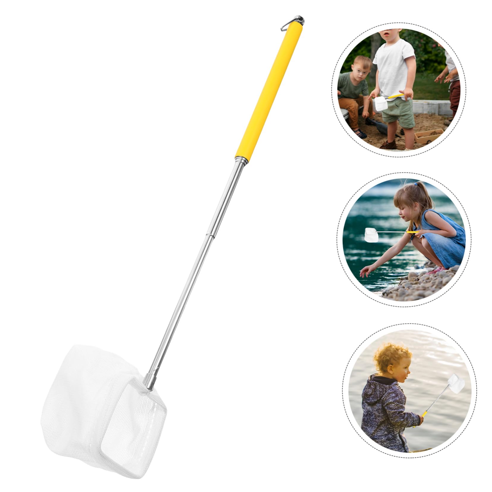 BESPORTBLE 2 Rete Telescopica per Gamberetti e Rete Fine per con Design e Resistente per Avannotti e Manutenzione Materiale e Spazio Ridotto per Riporre
