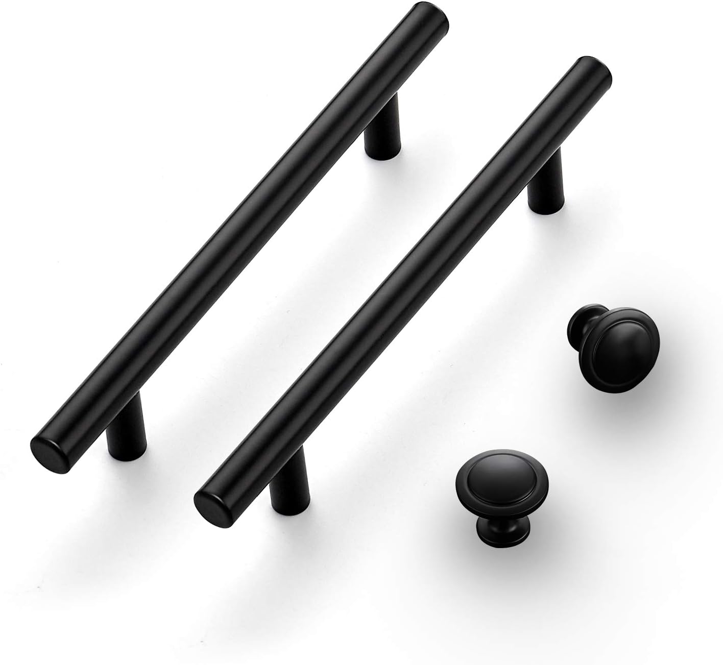 Ravinte 30 Pack 7 inch Matte Black Cabinet Pulls & 15 Pack 1-1/4 inch Kitchen Cabinet Knobs