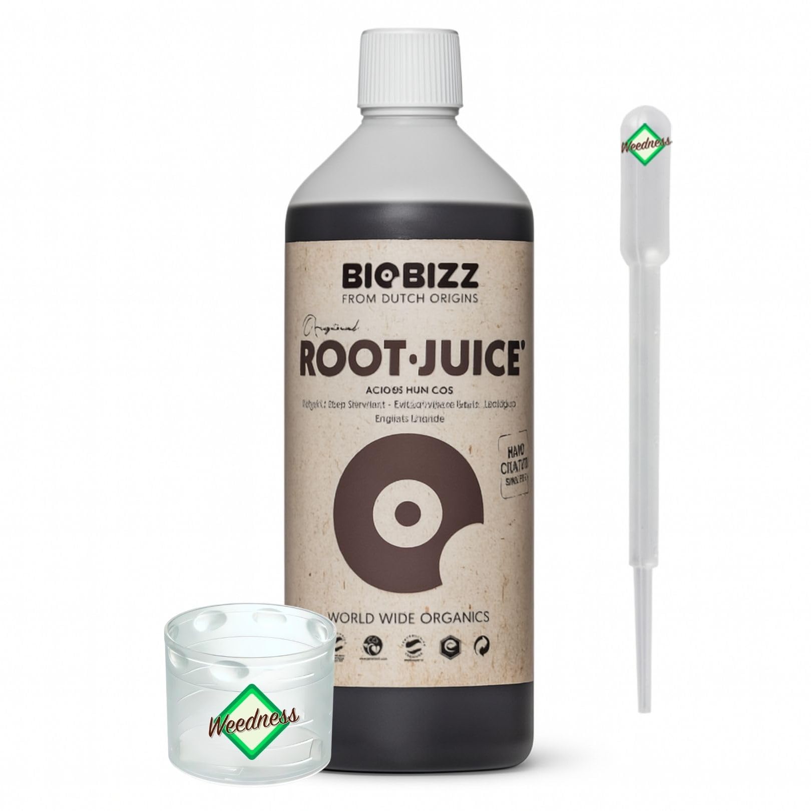 Weedness BioBizz Root Juice 1 Liter - Wurzeldünger Wurzelstimulator Grow Bio Organischer Flüssig Wurzelwachstum Wurzelaktivator Wurzelhormon