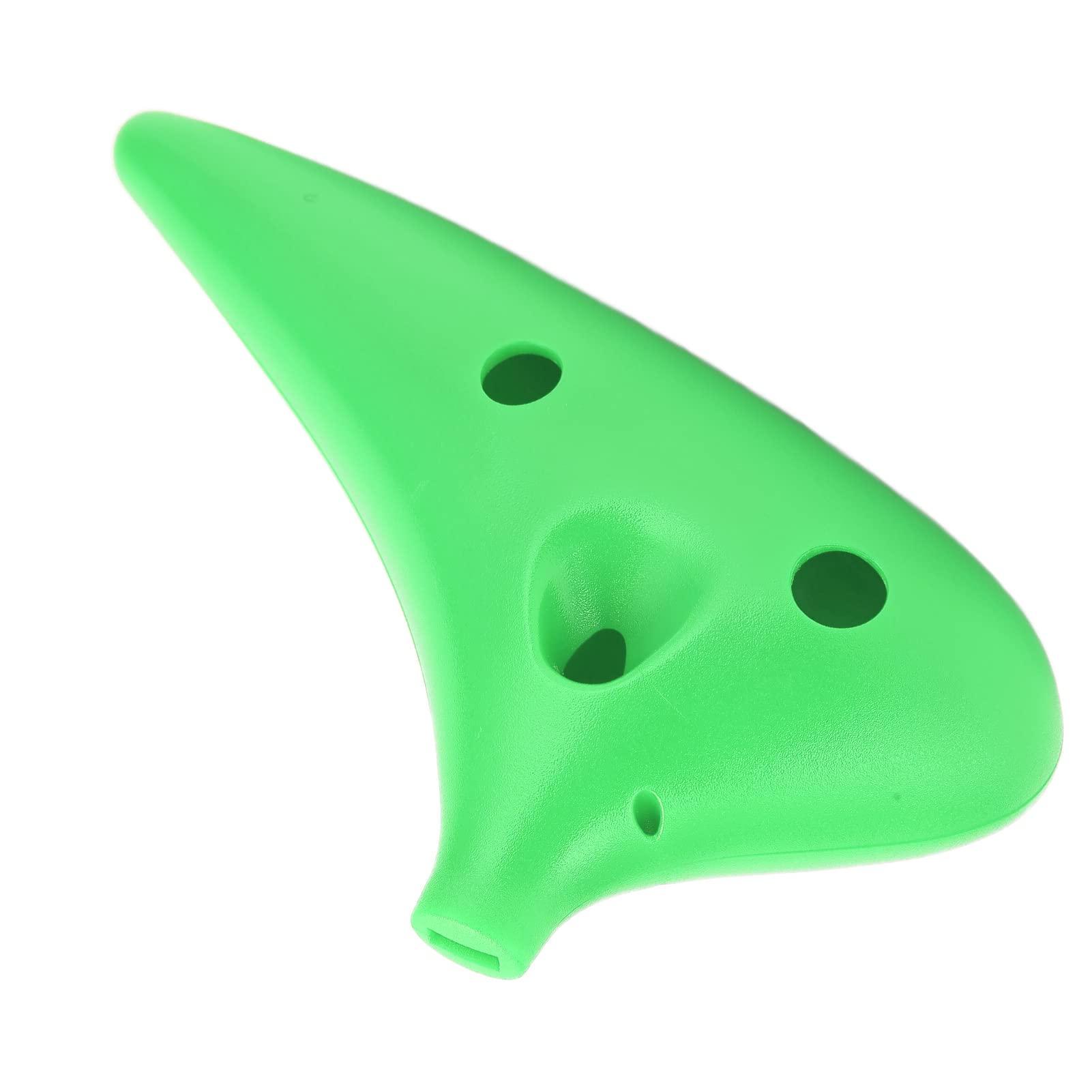 Ocarina ABS C Tune Instrument de Musique 12 Trous pour Adultes Enfants Apprenants Professionnels Confortable à Tenir et à Jouer Instrument de Musique Idée (vert)