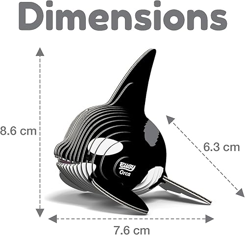 Miniatura 2 de Eugy Orca Killer Whale - Rompecabezas 3D de 25 piezas ecológico juguete educativo para niños, niñas y niños a partir de 6 años
