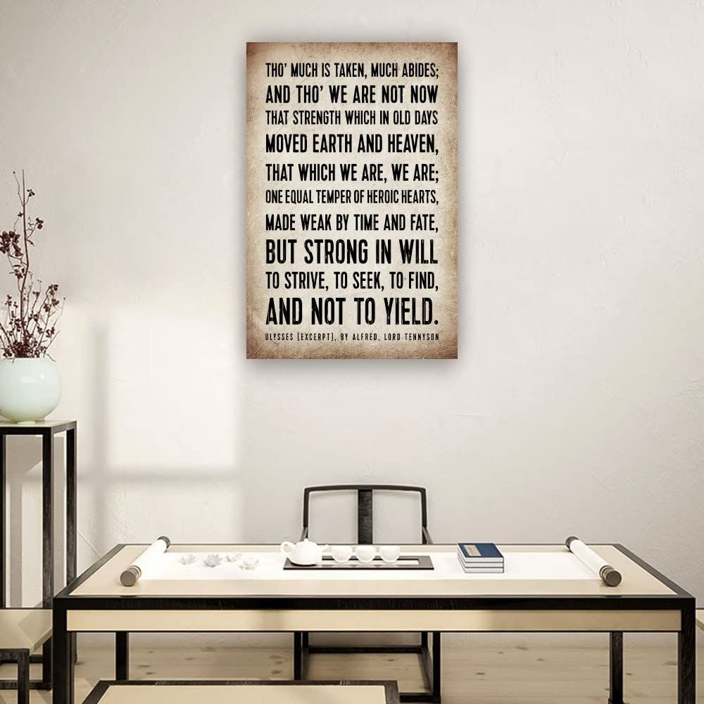 Amazon.com: Ulysses Poem Wall Art Alfred Lord Tennyson Quote