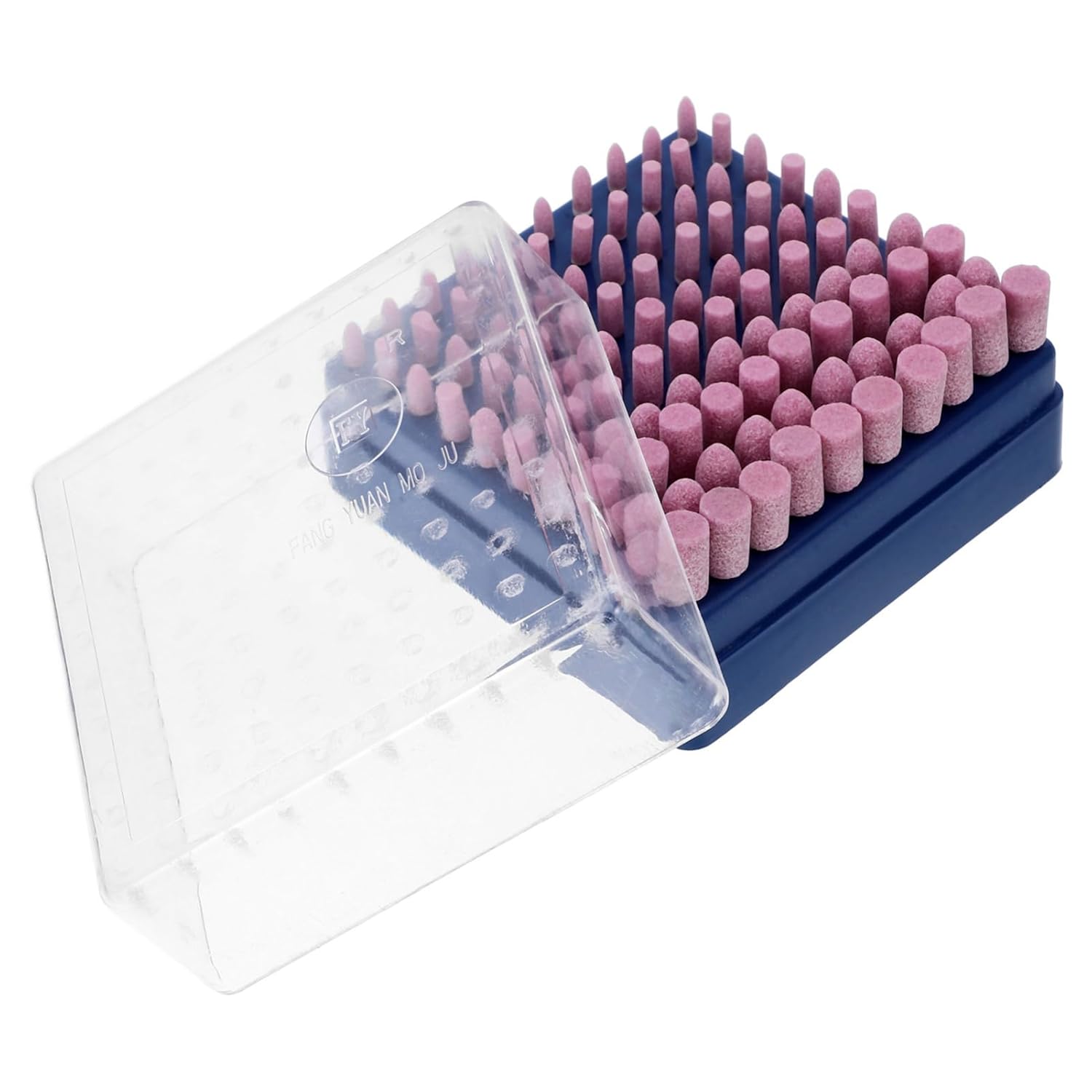 ULTECHNOVO 100pcs 3mm Abrasive Mounted Grinding Point Polishing Kit Bit Kit Metal Shank Ceramic Abrasive Heads