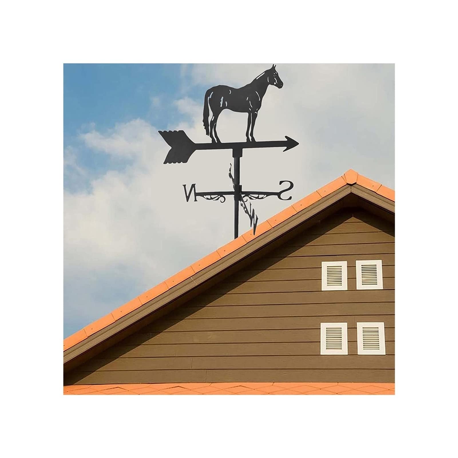 Dieren Windwijzer Boerderij Retro Windwijzer Windrichtingsindicator Windrichtingsindicator Dieren Vorm Buitenornamenten Boerderij Achtertuin Gazondecor (heks