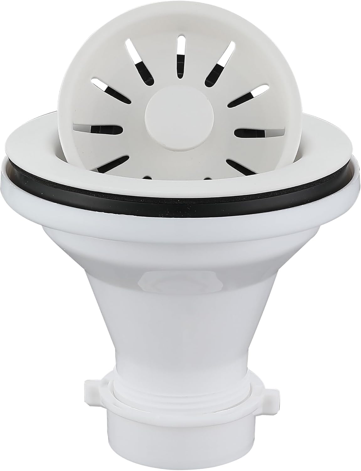 Karran QBSWH 3-1/2 in. Kitchen Sink Basket Strainer in White